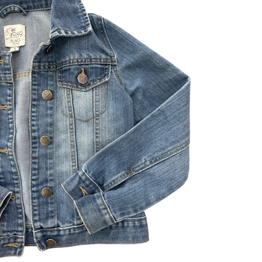 The Children's Place Blue Denim Jean Jacket Medium 7/8